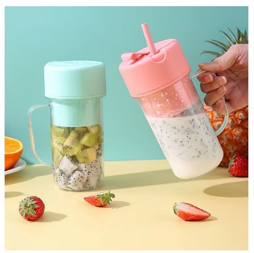 Portable Electric Juicer With Straw
