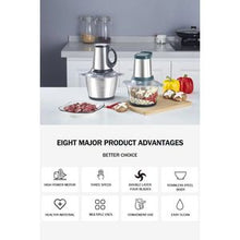Load image into Gallery viewer, Multifunction Stainless Steel Electric Food Processor Blender/Mixers/Grinder/Cutter