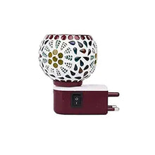 Load image into Gallery viewer, Ceramic Aroma Diffuser | Kapoor Dani Cum Night Lamp Multi Functional Essential Oil Camphor Burner For Fragrance With Switch On/Off Button For Heating Dn_17(Round)