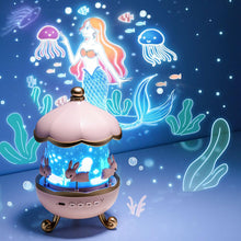 Load image into Gallery viewer, Bunny Carousel Night Light Projector, 6 Set Films Rotating LED Lamp, Star Projection Light for A Magical Nursery Atmosphere, Rotatable Rabbit Night Lamp for Kids Room Decor (Bunny Night Light) (Copy)