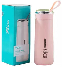 Load image into Gallery viewer, Nice Water Bottle/Glass Water Bottle for Hot and Cold Drinks/Leak Proof & Durable/Glass Inner Liner with Silicone Plastic Shell Bottles