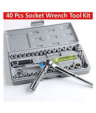 Load image into Gallery viewer, 40pcs combination socket wrench set/ 40 in 1 Pieces Wrench Tool Screwdriver and Socket Kit Set