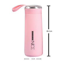 Load image into Gallery viewer, Nice Water Bottle/Glass Water Bottle for Hot and Cold Drinks/Leak Proof & Durable/Glass Inner Liner with Silicone Plastic Shell Bottles