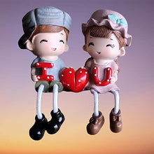 Load image into Gallery viewer, Colorful Couple Hanging Legs Showpiece Dolls for Shelf &amp; Home Decoration

