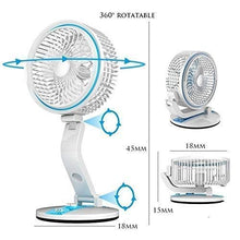 Load image into Gallery viewer, Rechargeable Multifunction Folding Fan with LED light 360° Rotating