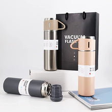 Load image into Gallery viewer, Steel Vacuum Flask Set with 3 Stainless Steel Cups Combo - 500ml