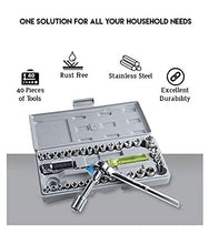 Load image into Gallery viewer, 40pcs combination socket wrench set/ 40 in 1 Pieces Wrench Tool Screwdriver and Socket Kit Set
