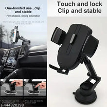 Load image into Gallery viewer, Car Mobile Holder with One Click Technology and Quick Release Button,360° Rotation,Strong Suction Cup for Windshield & Dashboard Mobile Holder for car Compatible with All Smartphones
