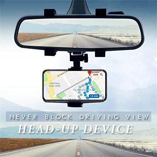 Car Rearview Mirror Holder Phone Bracket Car Phone Holder 360 Rotation for Universal Cell Phone Holder