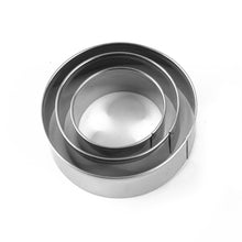 Load image into Gallery viewer, Stainless Steel Cookie Cutter with 4 Shape 3 Sizes Heart Round Star and Flower, 12 Pieces