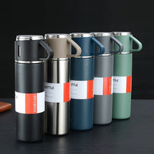 Load image into Gallery viewer, Steel Vacuum Flask Set with 3 Stainless Steel Cups Combo - 500ml