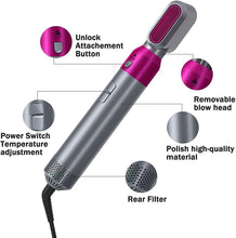 Load image into Gallery viewer, 5 In 1 Hair Styler For Women, Multifunctional Styling Tool With 5 Attachments, 1000 Watt, 3 Heat Settings,Curly Hair, Straightening, Curling, Drying, Combing 1 Set