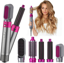 Load image into Gallery viewer, 5 In 1 Hair Styler For Women, Multifunctional Styling Tool With 5 Attachments, 1000 Watt, 3 Heat Settings,Curly Hair, Straightening, Curling, Drying, Combing 1 Set