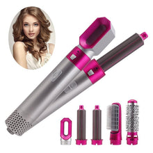 Load image into Gallery viewer, 5 In 1 Hair Styler For Women, Multifunctional Styling Tool With 5 Attachments, 1000 Watt, 3 Heat Settings,Curly Hair, Straightening, Curling, Drying, Combing 1 Set