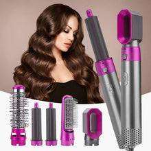 Load image into Gallery viewer, 5 In 1 Hair Styler For Women, Multifunctional Styling Tool With 5 Attachments, 1000 Watt, 3 Heat Settings,Curly Hair, Straightening, Curling, Drying, Combing 1 Set