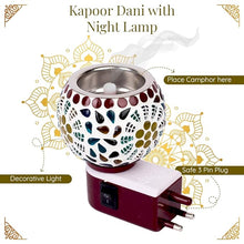 Load image into Gallery viewer, Ceramic Aroma Diffuser | Kapoor Dani Cum Night Lamp Multi Functional Essential Oil Camphor Burner For Fragrance With Switch On/Off Button For Heating Dn_17(Round)