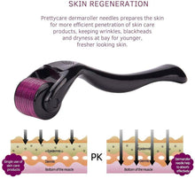 Load image into Gallery viewer, Derma Roller with Titanium Alloy Micro Needles 0.5mm, Safe & Effective Reduces Hair Fall Suitable for Beard Also | Stimulates Hair Follicles | Easy to Use (Pack of 1)