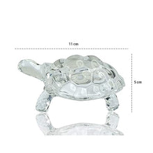 Load image into Gallery viewer, Crystal Glass Tortoise Kachua Turtle | Crystal Turtle Tortoise for Feng Shui and Vastu for Career and Luck Showpiece
