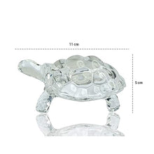 Load image into Gallery viewer, Crystal Glass Tortoise Kachua Turtle | Crystal Turtle Tortoise for Feng Shui and Vastu for Career and Luck Showpiece