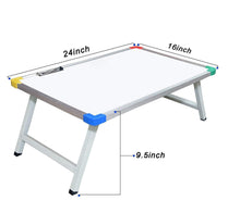 Load image into Gallery viewer, Multi-Purpose White Board Iron Writing Study Table/Laptop Table with Paper Holding Clip (Stainless Steel) (60 X 40 X 24 CM)