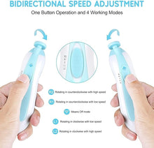 Load image into Gallery viewer, Electric Nail Drill & Trimmer - Safe Baby & Adult Nail Care, Light & 6 Grinding Pads, Polish & Shape Tools for Newborns to Adults