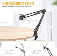 Load image into Gallery viewer, Universal Cell Phone Stand Holder Mount Flexible 360° Rotation Metal Long Lazy Arm Bracket for 3.5-6.5 inch Phones Mobile Stand