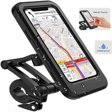 Load image into Gallery viewer, Premium Waterproof Bike Phone Holder 360° Rotation Motorcycle Waterproof Phone Case Universal Bicycle Handlebar Phone Mount with Sensitive Touch Screen for All Smartphone