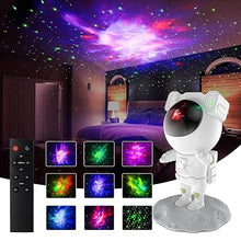 Load image into Gallery viewer, Astronaut Galaxy Projector Night Light with Remote Control Timer 360° Adjustable Kids Astronaut Led Lamp for Baby Adults Bedroom, Gaming Room, Home Party, Plastic, Multicolour