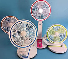 Load image into Gallery viewer, Rechargeable Multifunction Folding Fan with LED light 360° Rotating