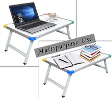 Load image into Gallery viewer, Multi-Purpose White Board Iron Writing Study Table/Laptop Table with Paper Holding Clip (Stainless Steel) (60 X 40 X 24 CM)