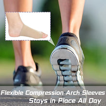 Load image into Gallery viewer, Soft Elastic Arch Foot Brace Gel Pad Inside Feet Brace Plantar Metatarsal Compression Sleeve for Pain Relief