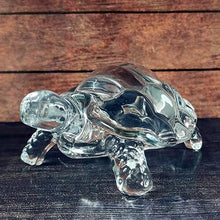 Load image into Gallery viewer, Crystal Glass Tortoise Kachua Turtle | Crystal Turtle Tortoise for Feng Shui and Vastu for Career and Luck Showpiece
