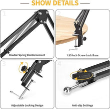 Load image into Gallery viewer, Universal Cell Phone Stand Holder Mount Flexible 360° Rotation Metal Long Lazy Arm Bracket for 3.5-6.5 inch Phones Mobile Stand
