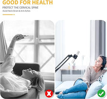Load image into Gallery viewer, Universal Cell Phone Stand Holder Mount Flexible 360° Rotation Metal Long Lazy Arm Bracket for 3.5-6.5 inch Phones Mobile Stand