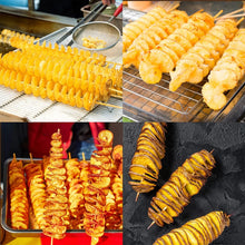 Load image into Gallery viewer, Spiral Potato Cutter Manual Slicer Vegetable Spiralizer Chips Maker with 4 Stainless Steel Sticks