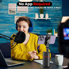 Load image into Gallery viewer, Auto Face Tracking Tripod,360° Rotation Mobile Holder for Smart Video&Photo Shooting with Remote,No App Needed,Gimbal Stabilizer with Gesture Control for Vlog,Streaming & Video Recording,Black