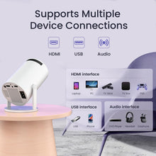 Load image into Gallery viewer, Home 4K & 1080p Support, 270° Rotatable Projector 4000L Android 11 WiFi Bluetooth YouTube PrimeVideo Hotstar Netflix Apps, 720p Native, 150" Max Display