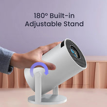 Load image into Gallery viewer, Home 4K & 1080p Support, 270° Rotatable Projector 4000L Android 11 WiFi Bluetooth YouTube PrimeVideo Hotstar Netflix Apps, 720p Native, 150" Max Display