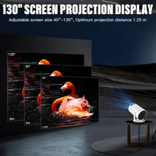 Load image into Gallery viewer, Home 4K & 1080p Support, 270° Rotatable Projector 4000L Android 11 WiFi Bluetooth YouTube PrimeVideo Hotstar Netflix Apps, 720p Native, 150" Max Display