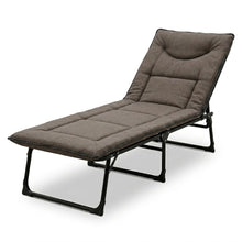 Load image into Gallery viewer, Folding Recliner Bed for Adults,5-Position Adjustable Folding Bed,Heavy Duty 150KG Capacity Metal Frame Camping Cot,Foldable Sleeping Bed for Home, Office, & Travel Use ((193×75×33 cm))