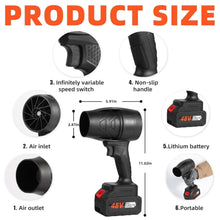 Load image into Gallery viewer, Handheld Electric Portable Air Blower, High Power Blow Brushless Motor for Extra runtime,for Car,Home Cleaning Corner, Road Cleaning