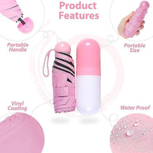Load image into Gallery viewer, Portable UV Protection Foldable Portable Waterproof Capsule Umbrella For Rain while traveling