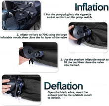 Load image into Gallery viewer, Car Travel Vehicle Inflatable Cushion Car Mattress with Two Pillows Car Pump and Rep Tikki for Car Travel
