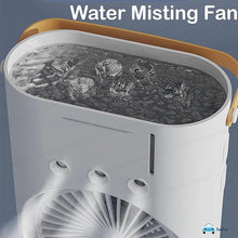 Load image into Gallery viewer, Double Ended Spray Fan, Desk Fan with Mist Spray, Travel Cooler Fan, Water Misting Fan, USB Rechargeable Mini Desktop Table Cooling Fan