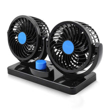Load image into Gallery viewer, Mitchell 12V DC Electric Car Fan for Dashboard, Double Head Cooling Electric Fan, 360 Degree Rotatable Small Fan for Car with 2 Speed Control, ABS Plastic, Dashboard Fan