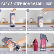 Load image into Gallery viewer, Portable Juicer Mixer Blender for Juices, Smoothies, Cold Coffee, Rechargeable 10 Blades Bottle Juicer Smoothie Maker, Fruits Mixer Grinder for Home, Office, Gym, Travel, 450ML