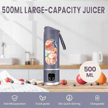 Load image into Gallery viewer, Portable Juicer Mixer Blender for Juices, Smoothies, Cold Coffee, Rechargeable 10 Blades Bottle Juicer Smoothie Maker, Fruits Mixer Grinder for Home, Office, Gym, Travel, 450ML
