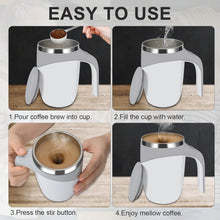 Load image into Gallery viewer, Self Stirring Magnetic Coffee Mug | Automatic Self Stirring Coffee Mug with Stainless Steel Inner | Automatic Stirring Mug for Coffee, Milk, Cocoa & Drinks