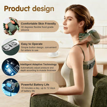 Load image into Gallery viewer, Heated Massager, Wireless Portable Neck and Back Massager, Electric Deep Tissue 4D Kneading Massage, Simulated Human Hand Design for Pain Relief and Muscle Relax