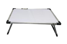 Load image into Gallery viewer, Multi-Purpose White Board Iron Writing Study Table/Laptop Table with Paper Holding Clip (Stainless Steel) (60 X 40 X 24 CM)